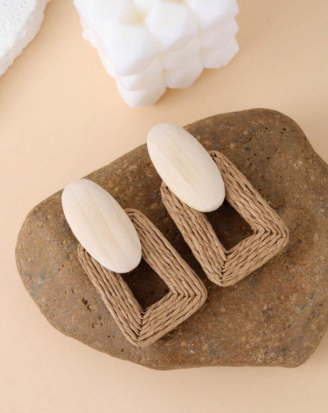 Sahara Chic Raffia Earrings ✨