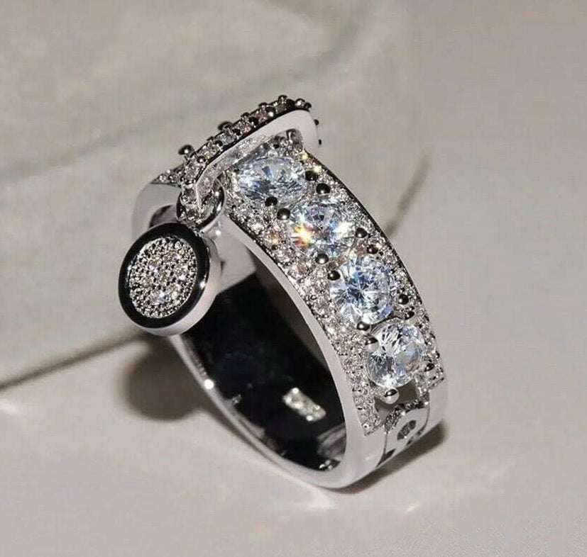 Celestial Charm Sparkle CZ Ring
