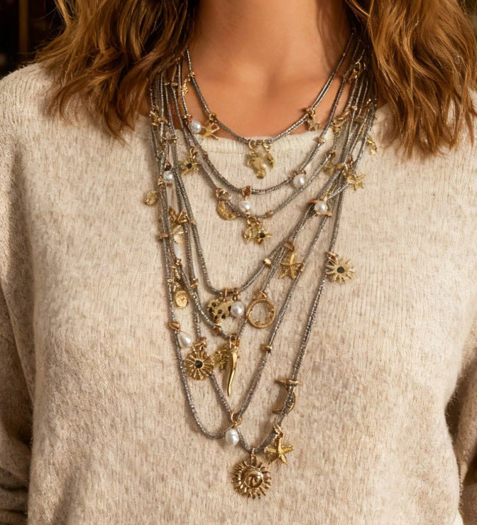 Seaside Stardust Layered Necklace
