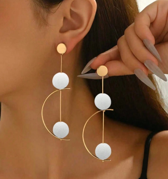 Lunar Arc Drop Earrings
