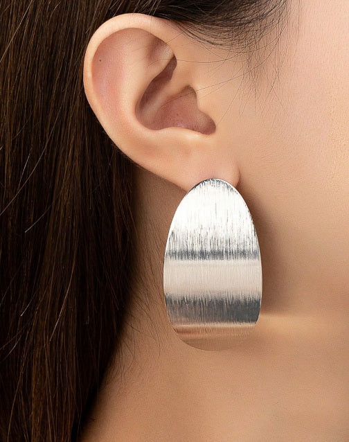 Vintage Oval Textured Earrings