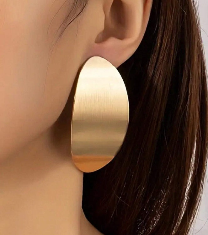 Vintage Oval Textured Earrings