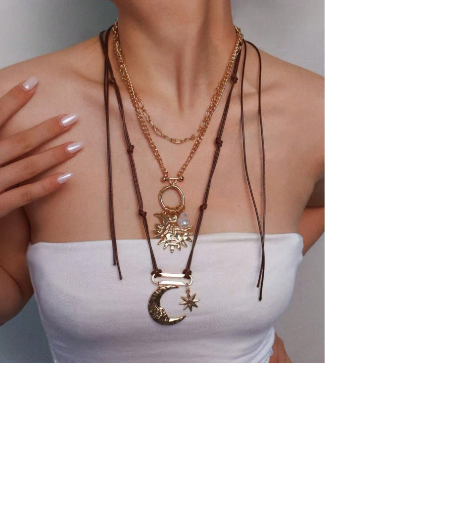 Sol & Luna Talisman Layered Necklace