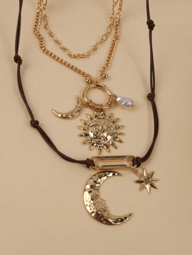 Sol & Luna Talisman Layered Necklace