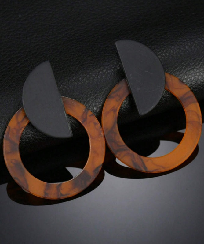 Solar Eclipse Geo Earrings