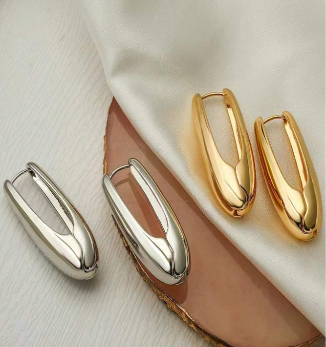 Solstice Curve Stainless Steel Earrings
