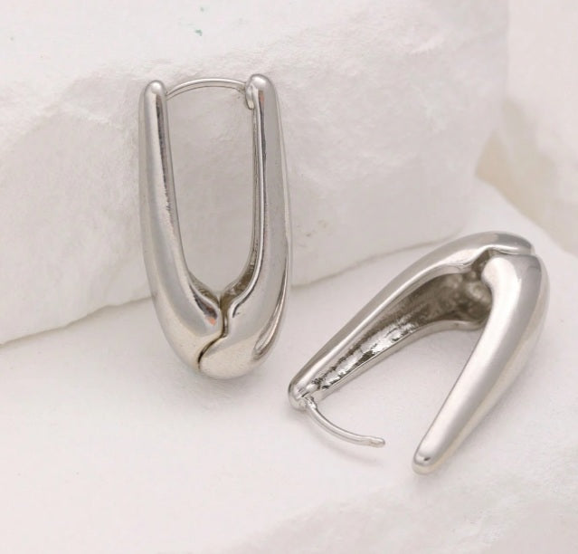 Solstice Curve Stainless Steel Earrings