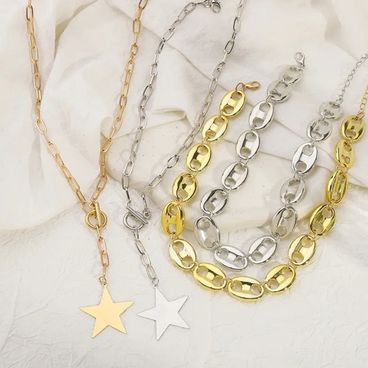 Stellar Link Duo Necklace Set