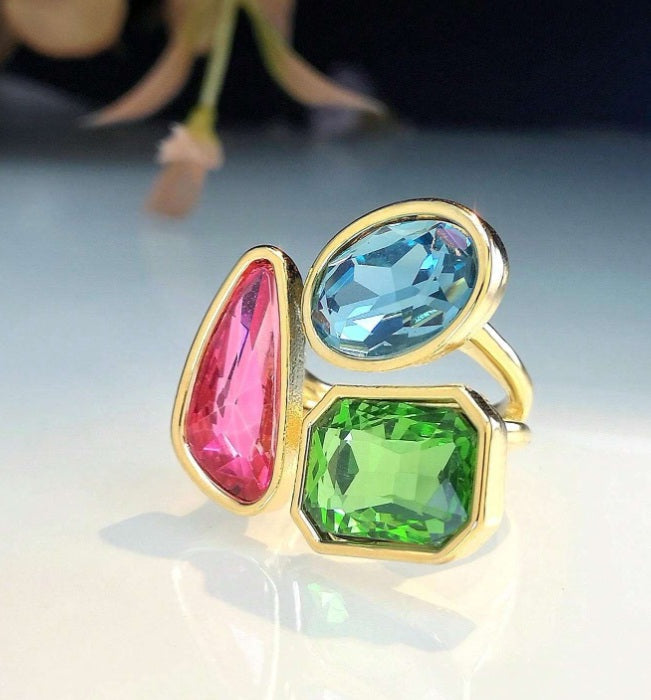 Trinity Prism Gem Statement Ring