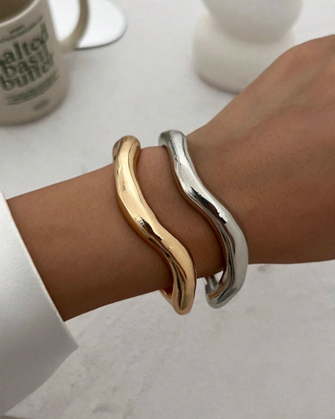 Waves of Eternity Cuff Bracelet Set